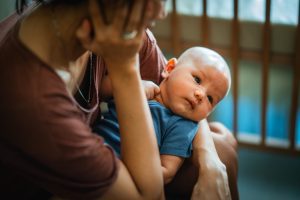 Mother and baby having been given a leukaemia misdiagnosis